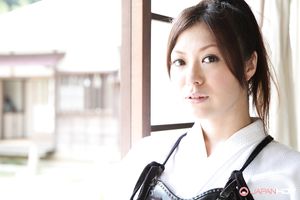 Beautiful girl Jun Sena showing her boobs during a Kendo workout