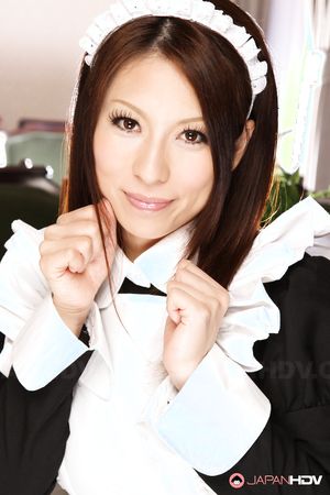 Beautiful brunette waitress Himeki Kaede will impress everyone