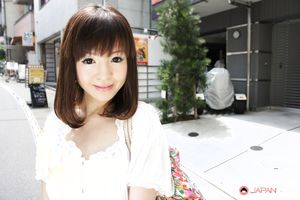 Beautiful cheating wife in white Ayu Kawashima shows her body