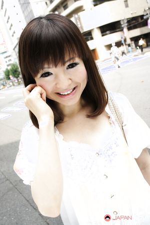 Beautiful cheating wife in white Ayu Kawashima shows her body