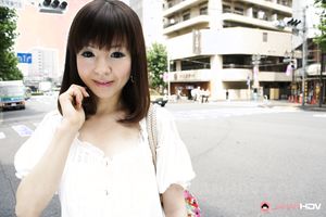 Beautiful cheating wife in white Ayu Kawashima shows her body