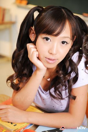 Super cute Japanese lady Nagisa posing in a schoolgirl uniform