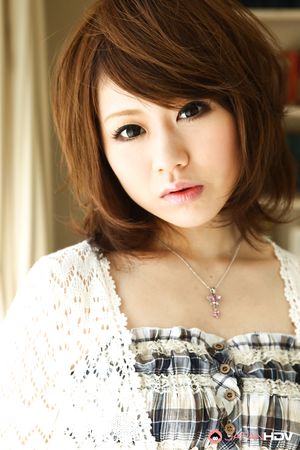 Beautiful teen angel in a sexy skirt Aya Sugiura showing off with joy