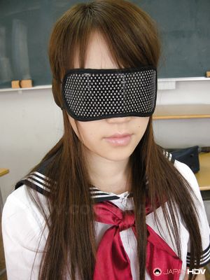 Cute schoolgirl Nazuna Otoi  gets blindfolded and fucked so hard