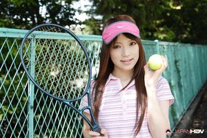 Beautiful tennis player Nazuna Otoi  showing her beauty outdoors
