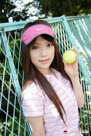 Beautiful tennis player Nazuna Otoi  showing her beauty outdoors