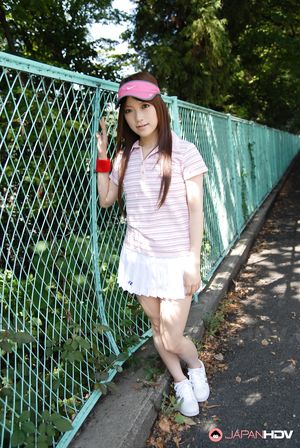 Beautiful tennis player Nazuna Otoi  showing her beauty outdoors