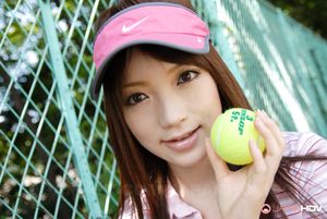 Beautiful tennis player Nazuna Otoi  showing her beauty outdoors
