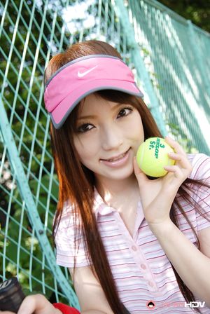Beautiful tennis player Nazuna Otoi  showing her beauty outdoors