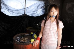 Freaky teen slut Nazuna Otoi  gets gagged and teased with sex toys