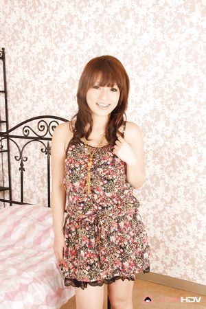 Sweet Japanese porn star Yukina Mori showing her shaved kitty