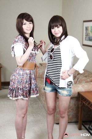 Beautiful bitches Rimu Endo and Ueno Misaki show their fine bodies