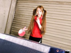 Ping pong slut Ria Sakurai gets down and blows a big meat pole