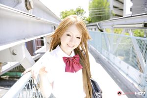 Wonderful Japanese schoolgirl Ria Sakurai shows off outdoors