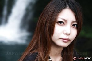 Petite Asian babe Sakurako loves to show her natural body outdoors