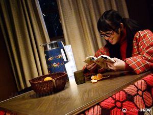 Dark haired slut with glasses Yukina Aoyama loves to tease her cunt