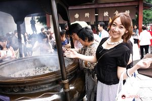 Adorable Japanese teen Ryo Akanishi posing outdoors with so much joy