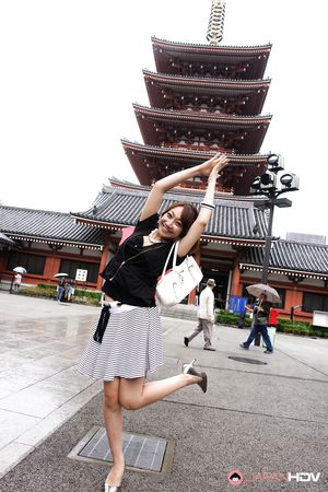 Adorable Japanese teen Ryo Akanishi posing outdoors with so much joy