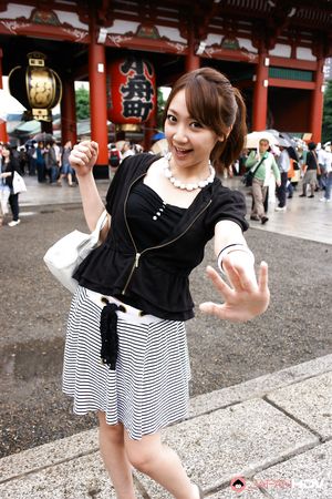 Adorable Japanese teen Ryo Akanishi posing outdoors with so much joy
