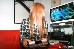 Sexy Japanese brunette darling Anna Morisaki is ready for karaoke fun