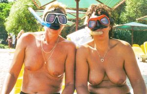 Lani topless outdoors