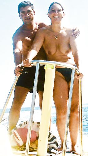 Lani topless outdoors