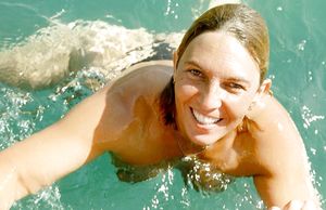 Lani topless outdoors