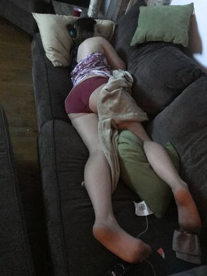 Some more of her feet face pussy ass and tits