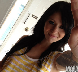 Big Cock, Blowjob, Brunette, POV, Shaved Pussy, Tattoo