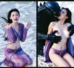 Chinese girl [censored] by monster