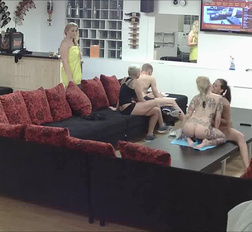 Peeking  turns into a lesbian threesome