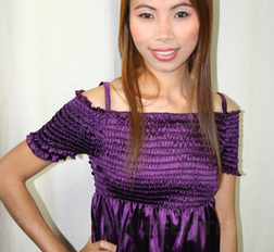 Nung is excited and her prominent nipples are getting hard and erect