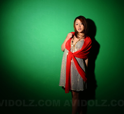 Rui Natsukawa is elegant and daring while posing in a silver dress.