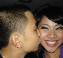 Lovely Asian stud shares some private photos of her shaved pussy and BF