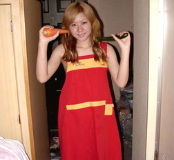 Naughty asian amateur teen puts carrot and cucumber in her tight pussy