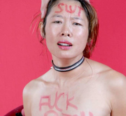 Small tits Asian slut gets banged and extreme bondage at home