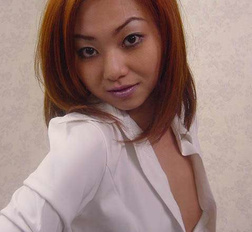 Cute photos of my sexy japanese wife posing nude on sofa