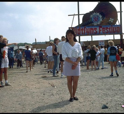 Busty amateur asian beauty shows her tight pussy in forest