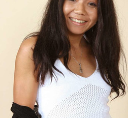 Fetish asian babe smoking a cigar while fingering her pussy