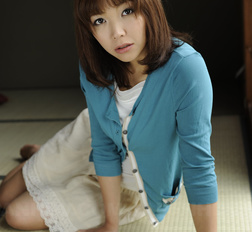 Juri Kitahara shows round tits with big nipples and trimmed pussy.