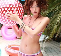 Naughty brunette girl in a sexy bikini will surely impress everyone