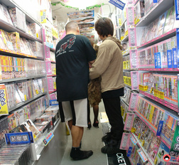 Sweet Japanese chick Nami Misa shows her sexy body in the sex shop