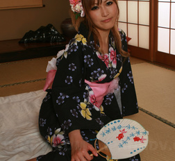 Beautiful Japanese cutie Eri Hoshikawa shows her fine natural tits