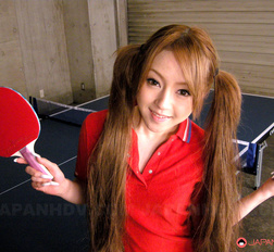 Ping pong slut Ria Sakurai gets down and blows a big meat pole