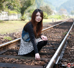 Petite Asian babe Sakurako loves to show her natural body outdoors