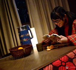 Dark haired slut with glasses Yukina Aoyama loves to tease her cunt